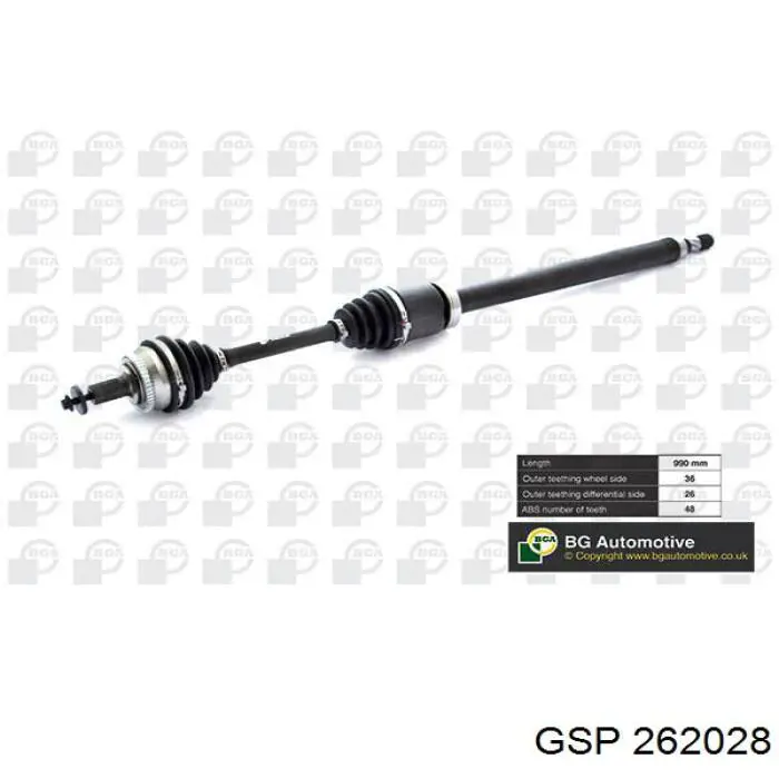 8252050 Volvo Półoś napędowa przednia prawa