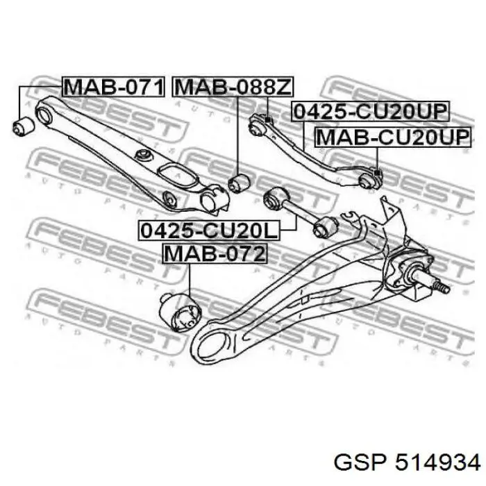Do koszyka BG1130 Belgum Silentblock wahacza tylnego górnego