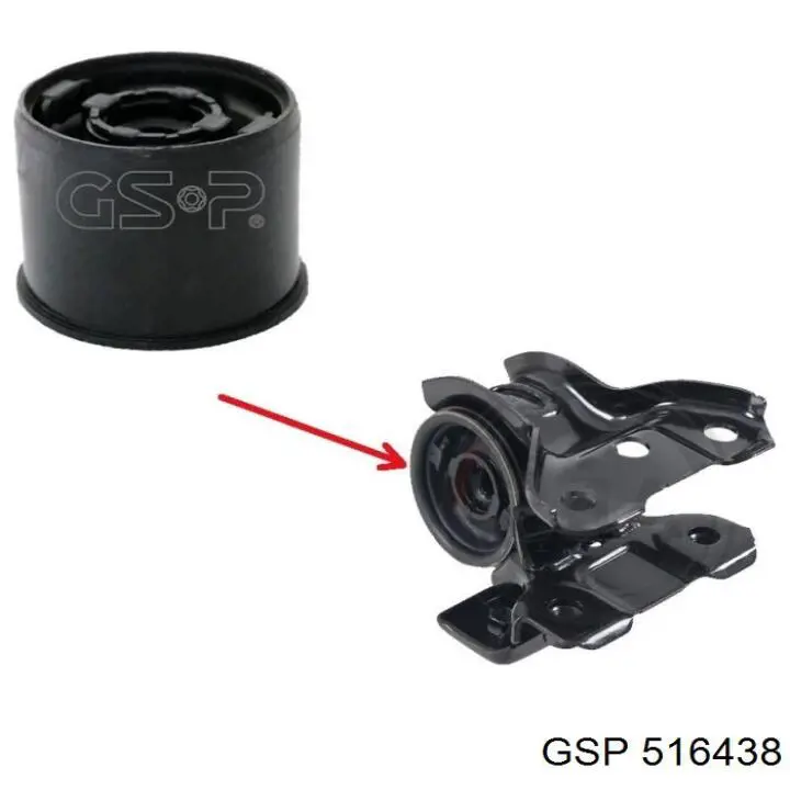 Silentblock przedniego wahacza dolnego GSP 516438 cena, od 15,39 USD