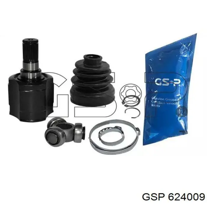 Przegub homokinetyczny przedni wewnętrzny GSP 624009 cena, od 42,29 USD
