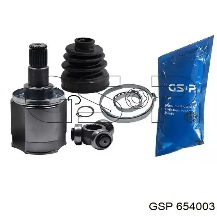 Przegub homokinetyczny przedni wewnętrzny GSP 654003 cena, od 41,80 USD