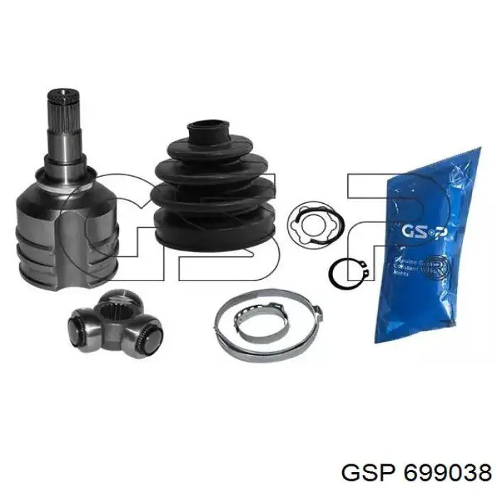 Przegub homokinetyczny przedni wewnętrzny GSP 699038 cena, od 42,95 USD