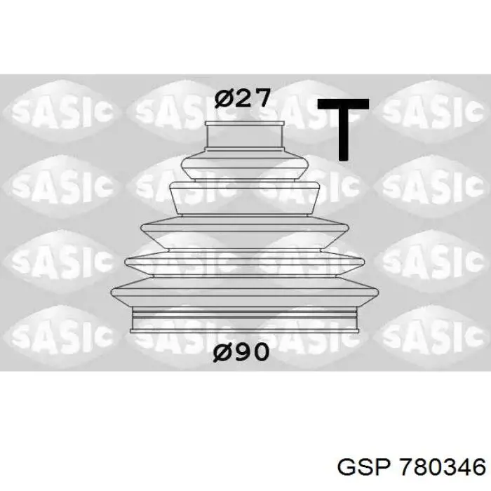 780346 GSP osłona przegubu homokinetycznego półosi przedniej zewnętrzna