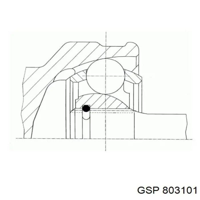 Przegub homokinetyczny przedni zewnętrzny GSP 803101 cena, od 47,71 USD
