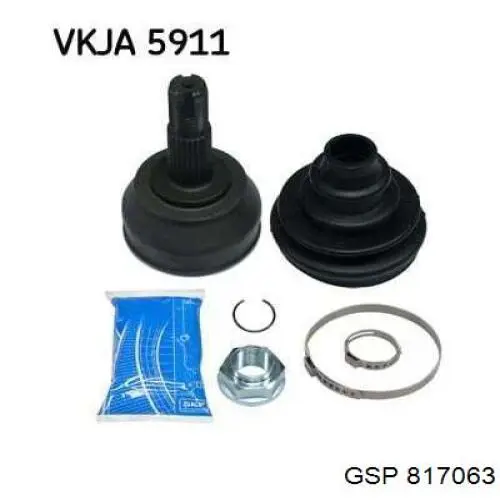 Przegub homokinetyczny przedni zewnętrzny GSP 817063 cena, od 48,48 USD