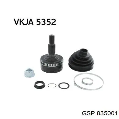 Przegub homokinetyczny przedni zewnętrzny GSP 835001 cena, od 45,96 USD