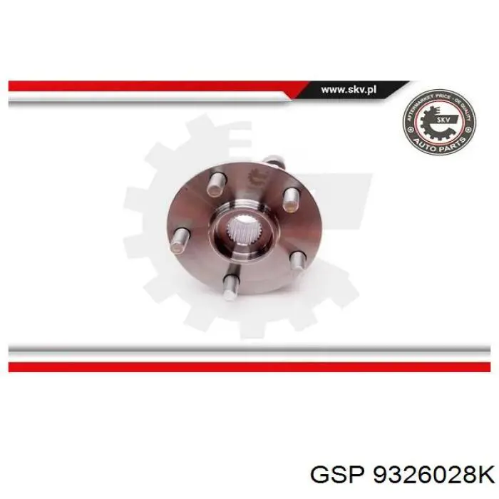 Piasta przednia GSP 9326028K cena, od 65,95 USD
