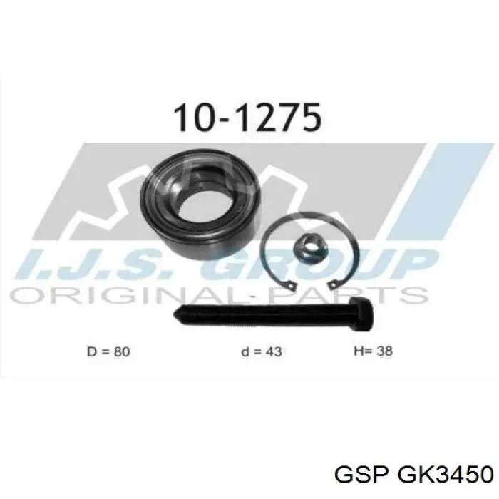 Lożysko piasty tylnej GSP GK3450 cena, od 30,42 USD