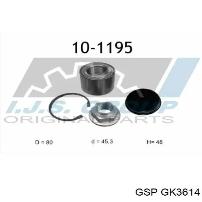 Lożysko piasty tylnej GSP GK3614 cena, od 36,63 USD