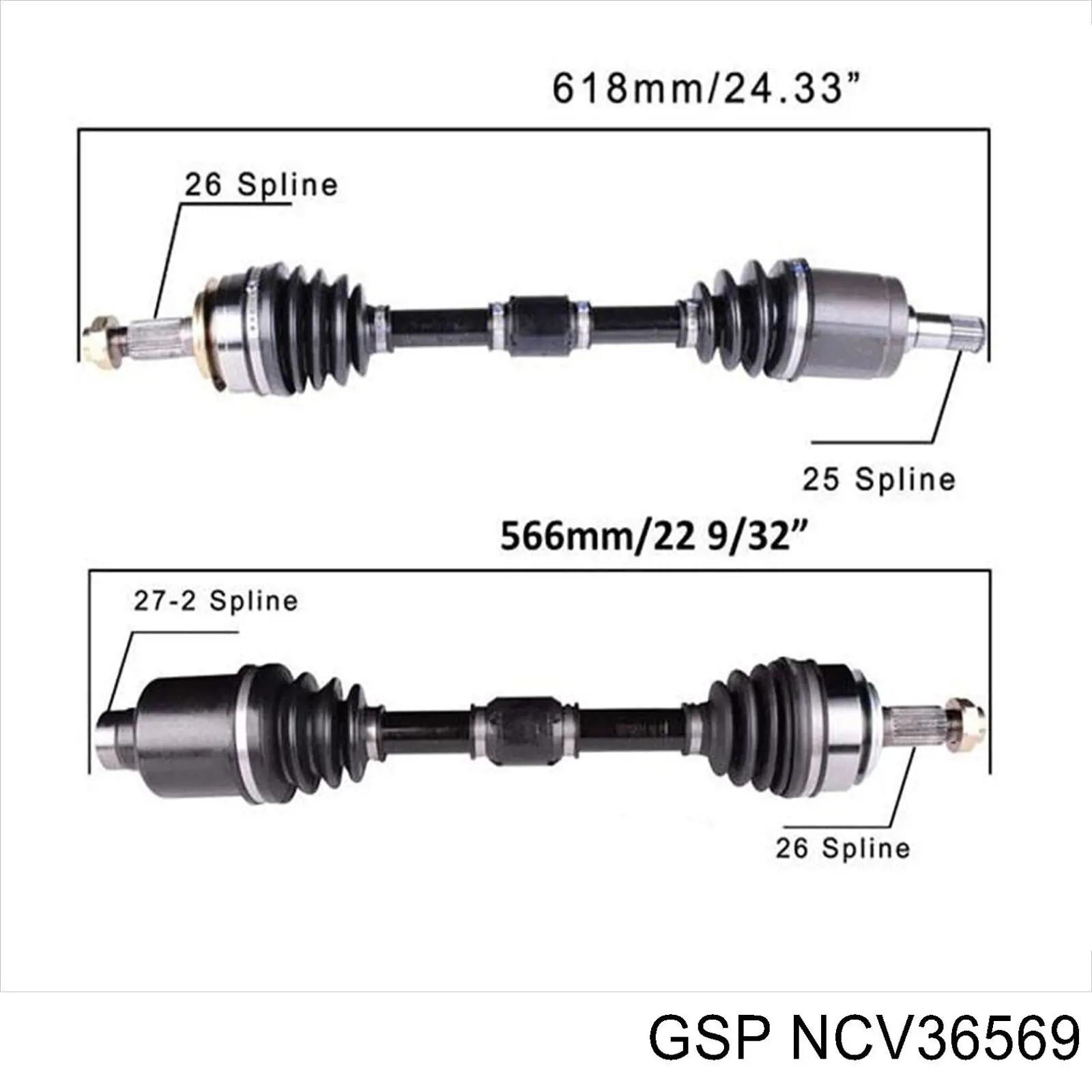 NCV36569 GSP Półoś napędowa przednia prawa