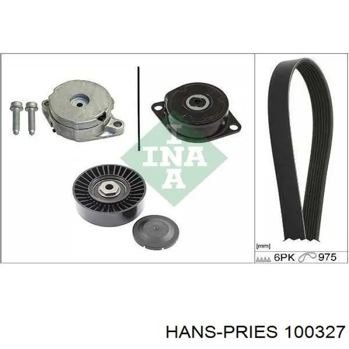 Rolka napinacza paska napędowego Hans Pries (Topran) 100327 cena, od 11,74 USD