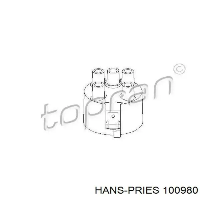 100980 Hans Pries (Topran) kopułka rozdzielacza zapłonu