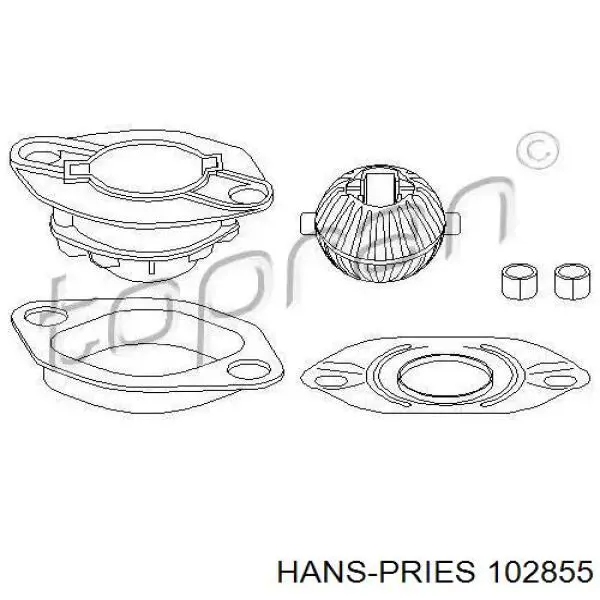 102855 Hans Pries (Topran) zestaw naprawczy cięgna zmiany biegów
