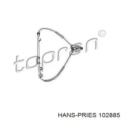 102885 Hans Pries (Topran) Mechanizm podnoszenia szyby drzwi przednich lewych