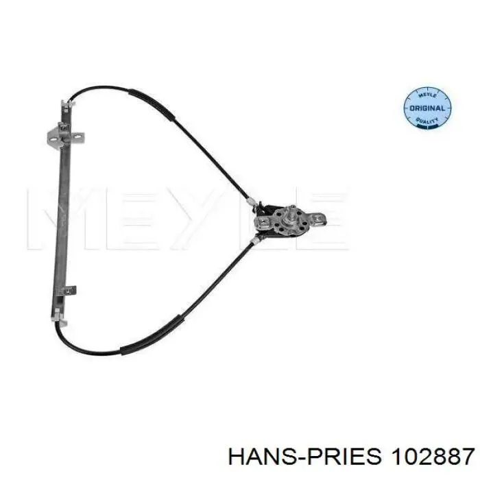 102887 Hans Pries (Topran) Mechanizm podnoszenia szyby drzwi przednich prawych