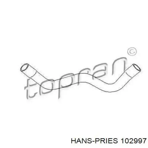 102997 Hans Pries (Topran) przewód (króciec chłodnicy dolny)