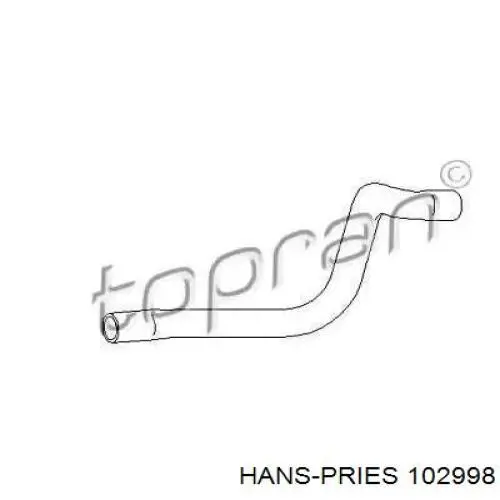 102998 Hans Pries (Topran) przewód (króciec chłodnicy górny)