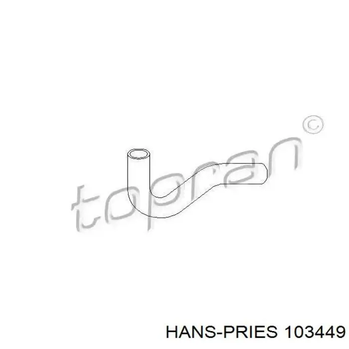 103449 Hans Pries (Topran) Przewód (króciec) chłodnicy dolny