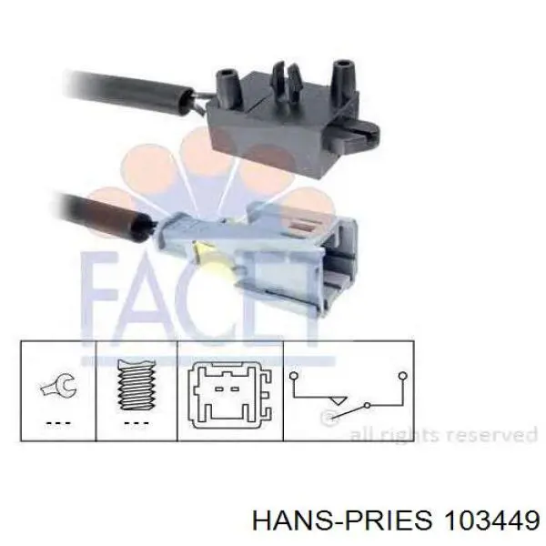 Przewód (króciec) chłodnicy dolny Hans Pries (Topran) 103449 cena, od 6,30 USD