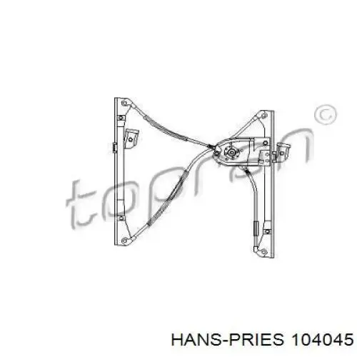 Mechanizm podnoszenia szyby drzwi przednich lewych Hans Pries (Topran) 104045 cena, od 39,43 USD