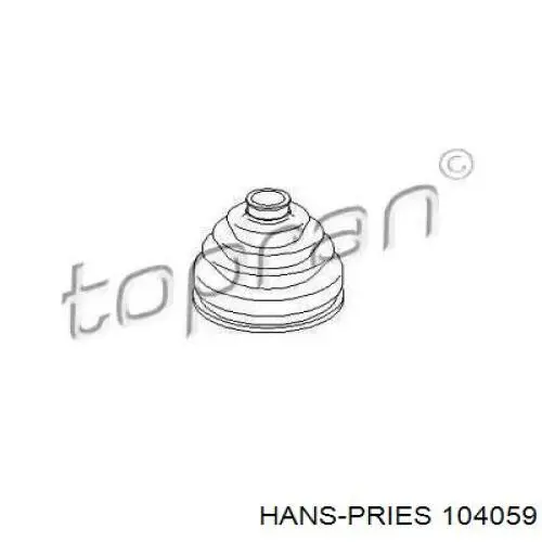 104059 Hans Pries (Topran) osłona przegubu homokinetycznego półosi przedniej zewnętrzna