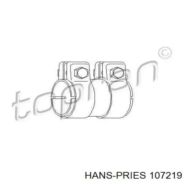 107219 Hans Pries (Topran) Wspornik (uchwyt) tłumika przedni