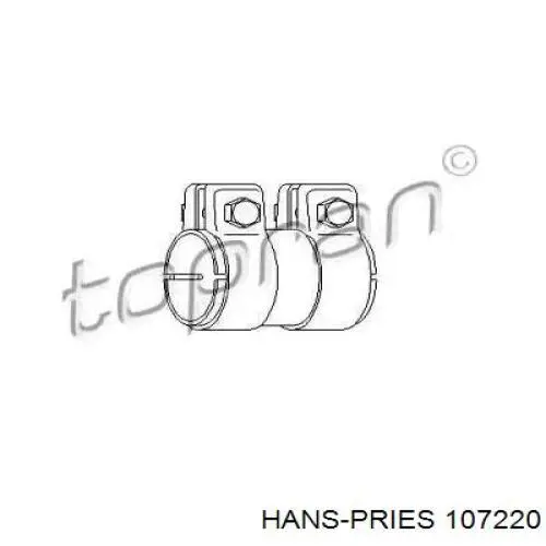 107220 Hans Pries (Topran) Wspornik (uchwyt) tłumika przedni
