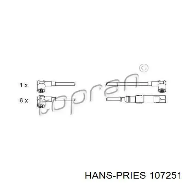 107251 Hans Pries (Topran) zestaw przewodów wysokiego napięcia