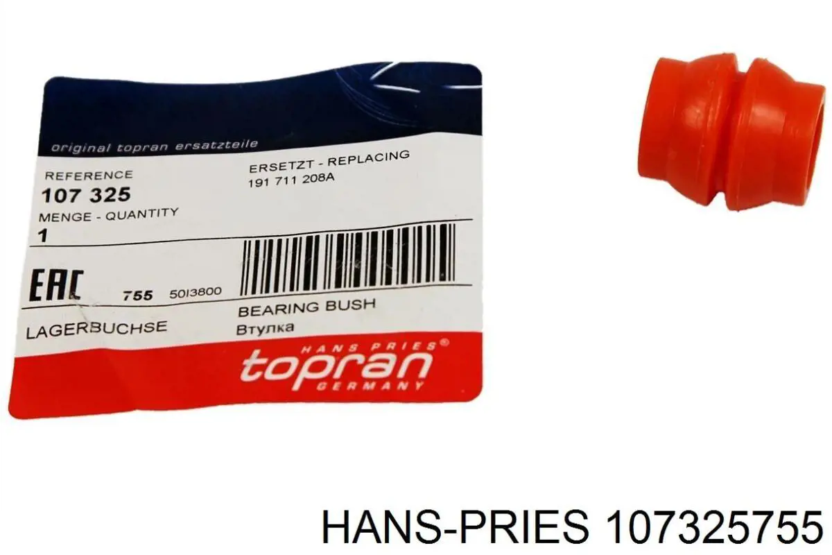 Do koszyka 107325755 Hans Pries (Topran) Tuleja mechanizmu zmiany biegów