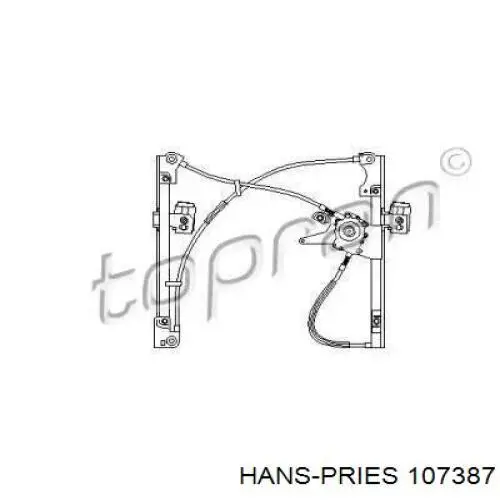 Mechanizm podnoszenia szyby drzwi przednich lewych Hans Pries (Topran) 107387 cena, od 35,28 USD
