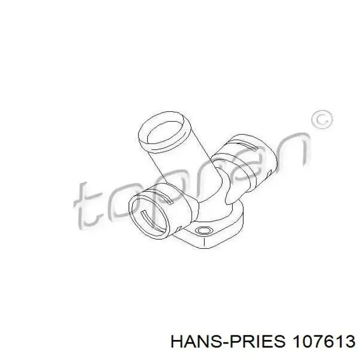Kołnierz układu chłodzenia (trójnik) Hans Pries (Topran) 107613 cena, od 6,79 USD