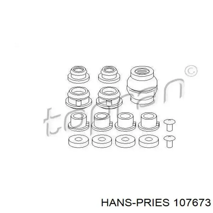 107673 Hans Pries (Topran) Zestaw naprawczy cięgna zmiany biegów
