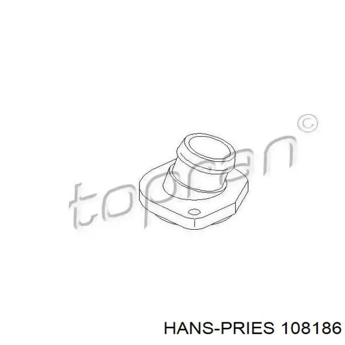 108186 Hans Pries (Topran) kołnierz układu chłodzenia (trójnik)