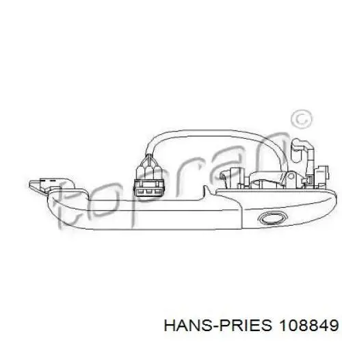 108849 Hans Pries (Topran) Klamka drzwi przednich zewnętrzna lewa