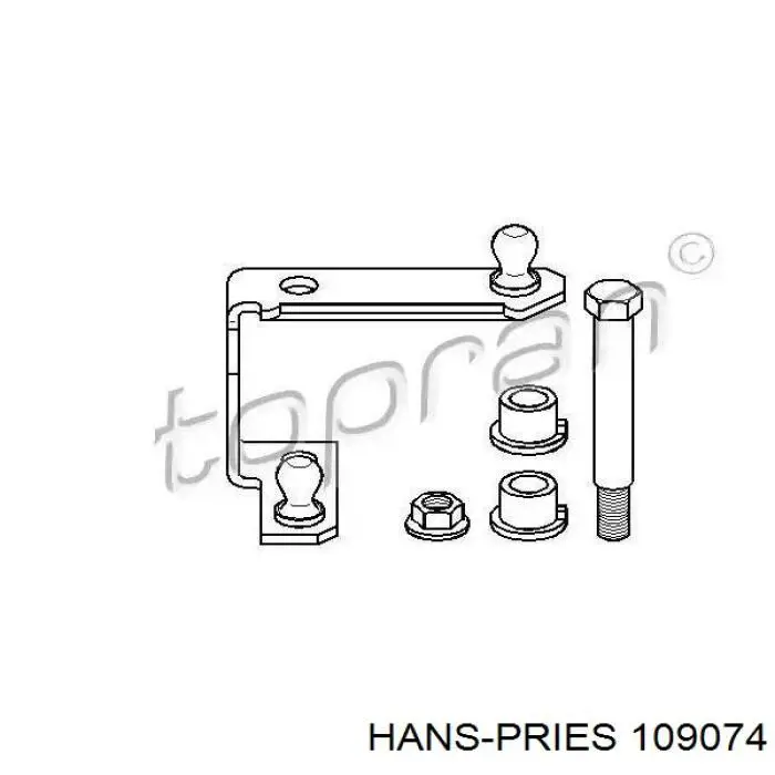 Wspornik cięgna skrzyni biegów Hans Pries (Topran) 109074 cena, od 8,17 USD