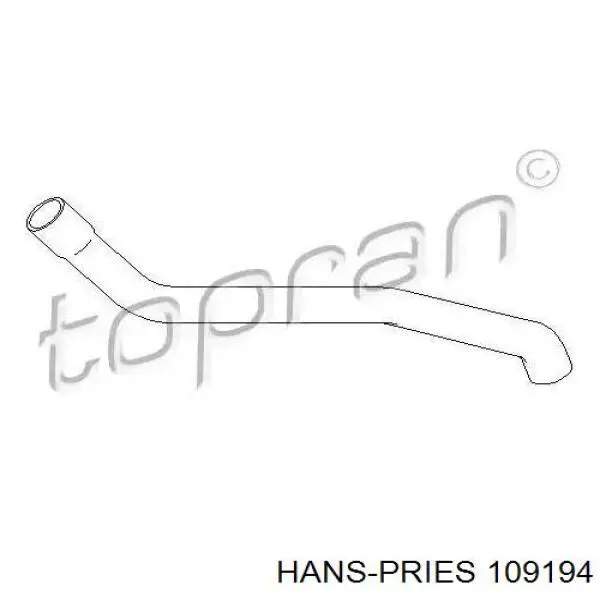 109194 Hans Pries (Topran) Przewód (króciec) chłodnicy górny