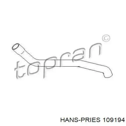 Przewód (króciec) chłodnicy górny Hans Pries (Topran) 109194 cena, od 14,69 USD