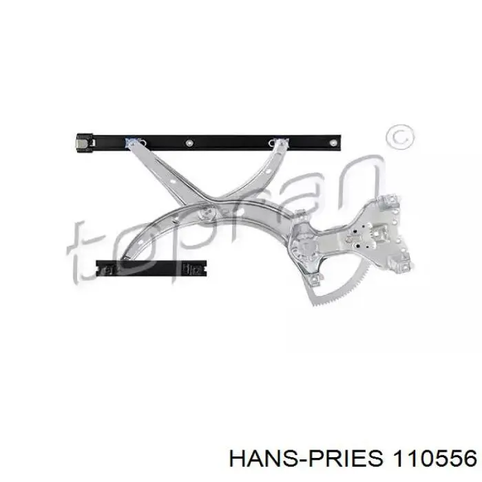 110556 Hans Pries (Topran) Mechanizm podnoszenia szyby drzwi przednich lewych