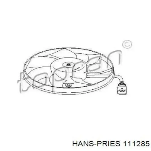 111285 Hans Pries (Topran) Wentylator elektryczny układu chłodzenia, kompletny (silnik+wirnik) prawy