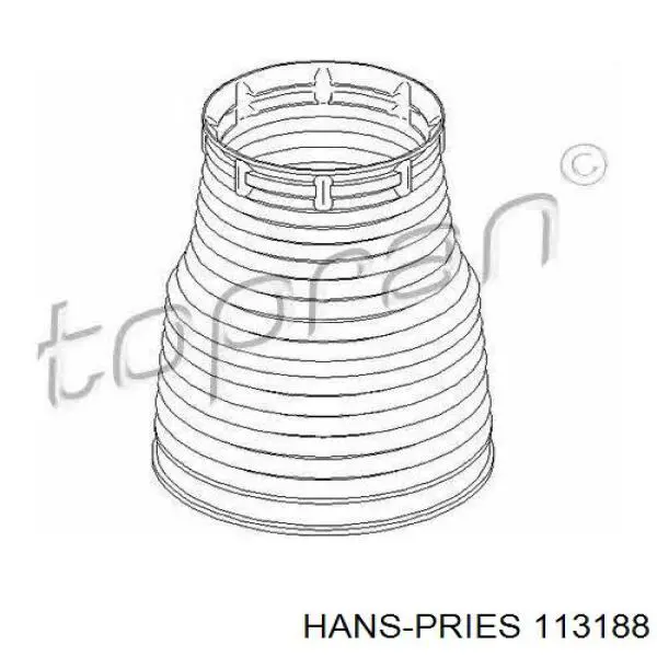 Osłona amortyzatora przedniego Hans Pries (Topran) 113188 cena, od 9,37 USD