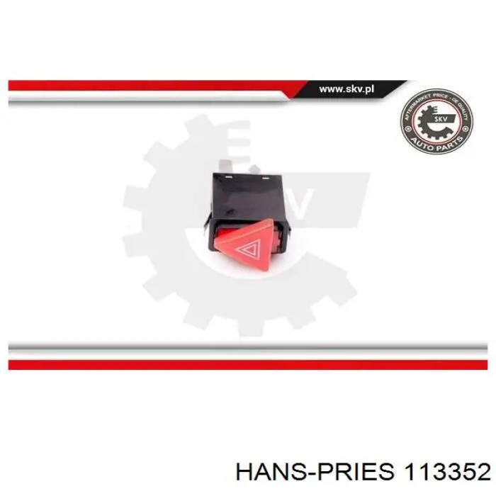113352 Hans Pries (Topran) Przycisk włączania światła awaryjnego