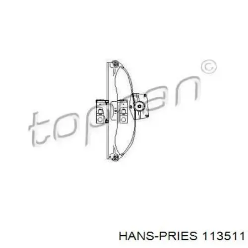 Do koszyka 113511 Hans Pries (Topran) Mechanizm podnoszenia szyby drzwi tylnych lewych