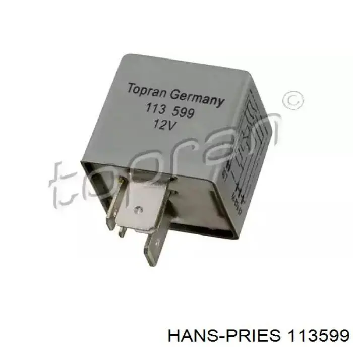 113599 Hans Pries (Topran) Przekaźnik pompy paliwa elektrycznej