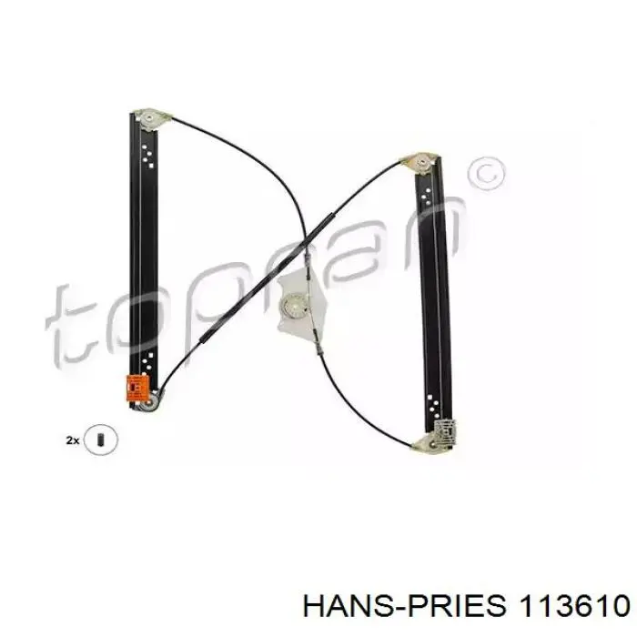 113610 Hans Pries (Topran) Mechanizm podnoszenia szyby drzwi przednich prawych