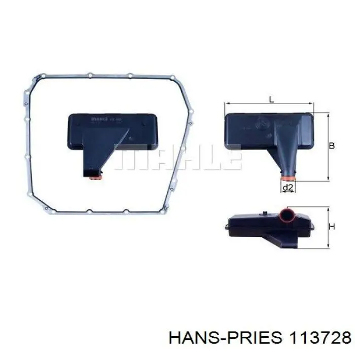 Do koszyka 113728 Hans Pries (Topran) Filtr automatycznej skrzyni biegów