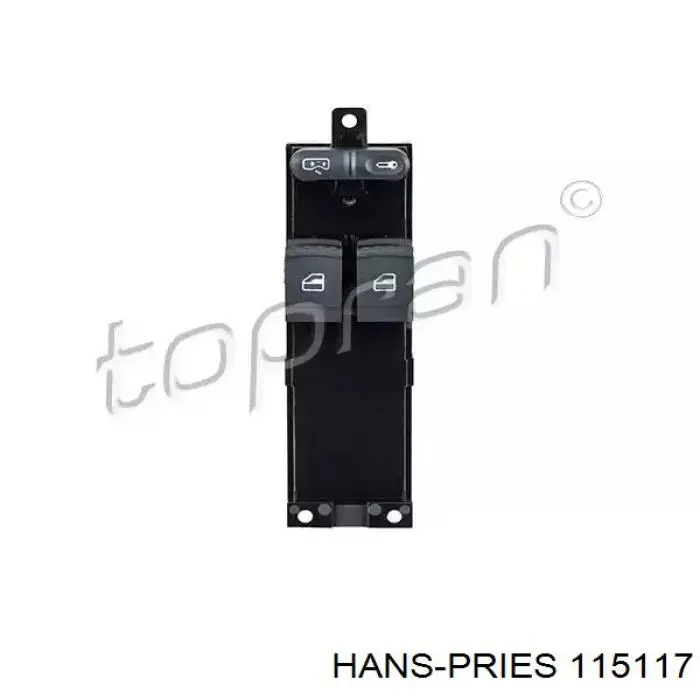 115117 Hans Pries (Topran) Panel przyciskowy sterowania podnośnikiem szyby przedni lewy