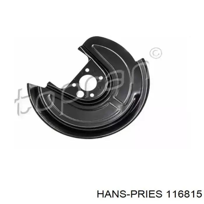 116815 Hans Pries (Topran) osłona tarczy hamulcowej tylnej prawa