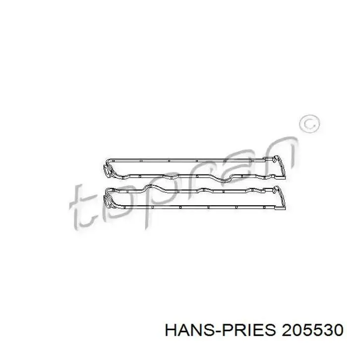 205530 Hans Pries (Topran) uszczelka pokrywy zaworowej silnika