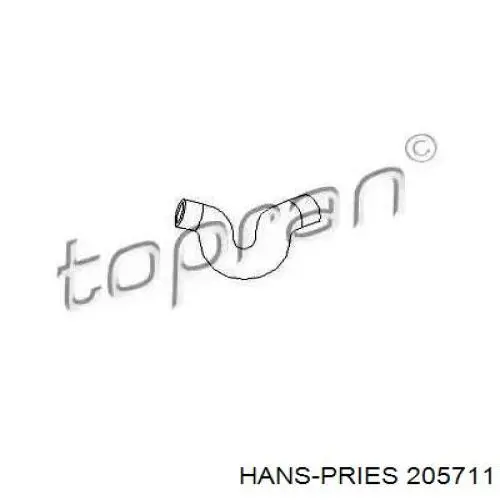 Przewód (króciec) chłodnicy górny Hans Pries (Topran) 205711 cena, od 10,90 USD