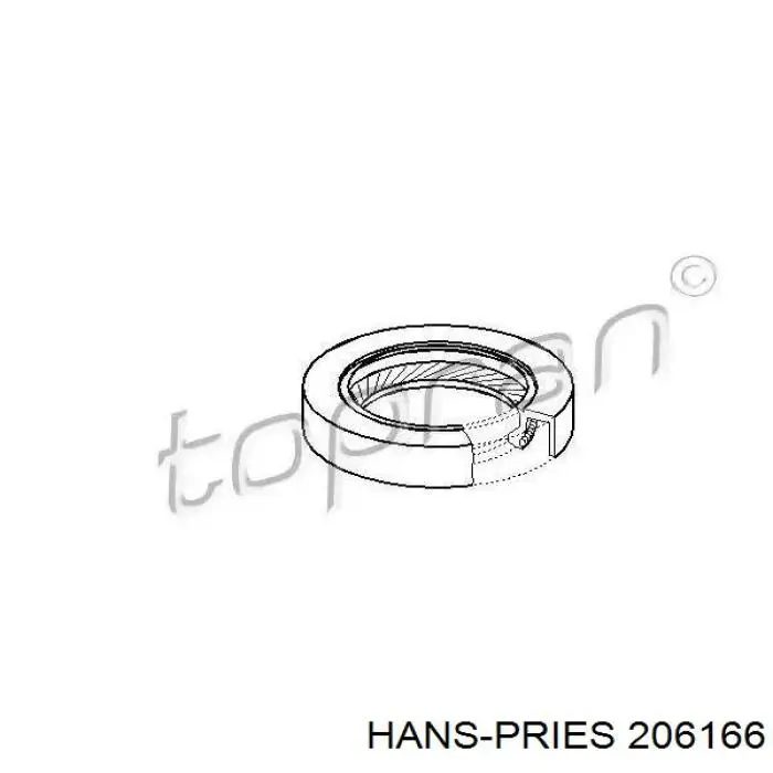 206166 Hans Pries (Topran) Uszczelniacz automatycznej/mechanicznej skrzyni biegów (wału głównego)